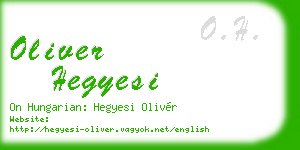 oliver hegyesi business card