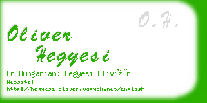 oliver hegyesi business card